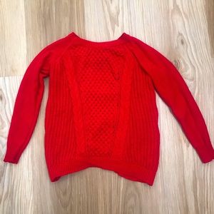 Red knit sweater